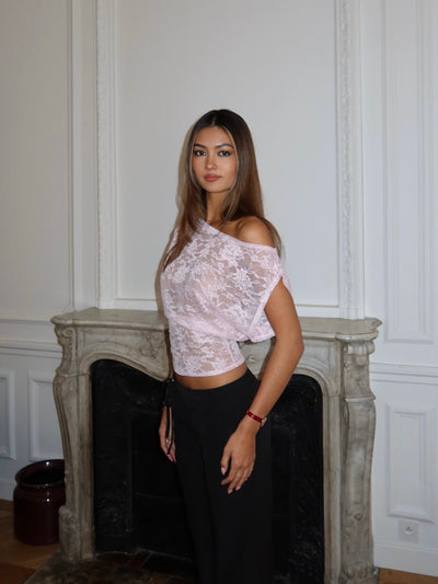 Iris lace top - pink