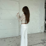 Livia low waist bukser - hvid