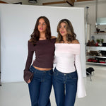 Kaia knit top - mørk brun