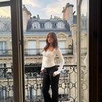 Bow basic lace top - hvid