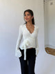 Wool Crochet Ballerina Cardigan – White