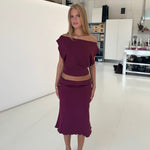 Helia basic skirt - bordeaux