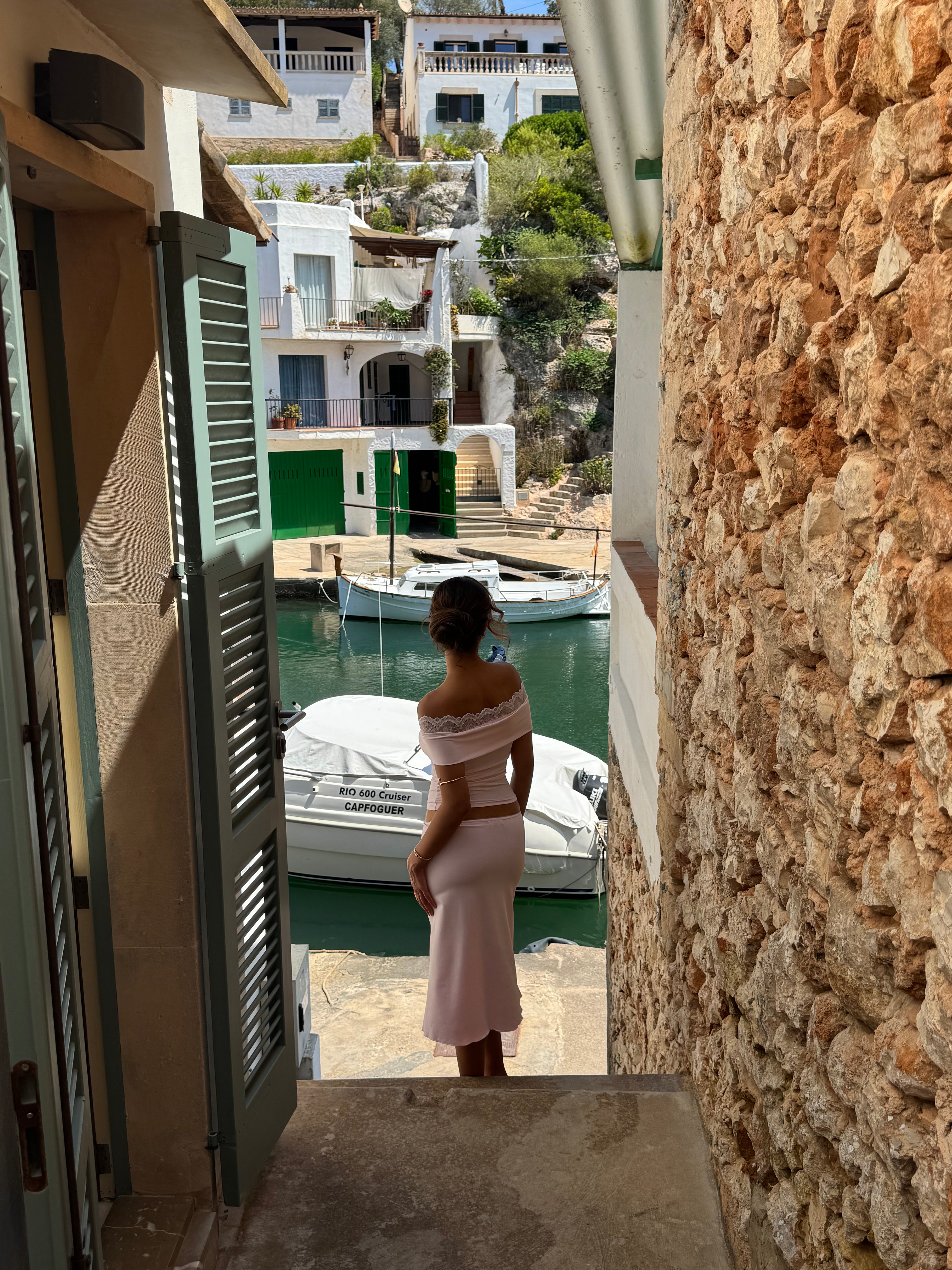 Leda lace top - lyserød