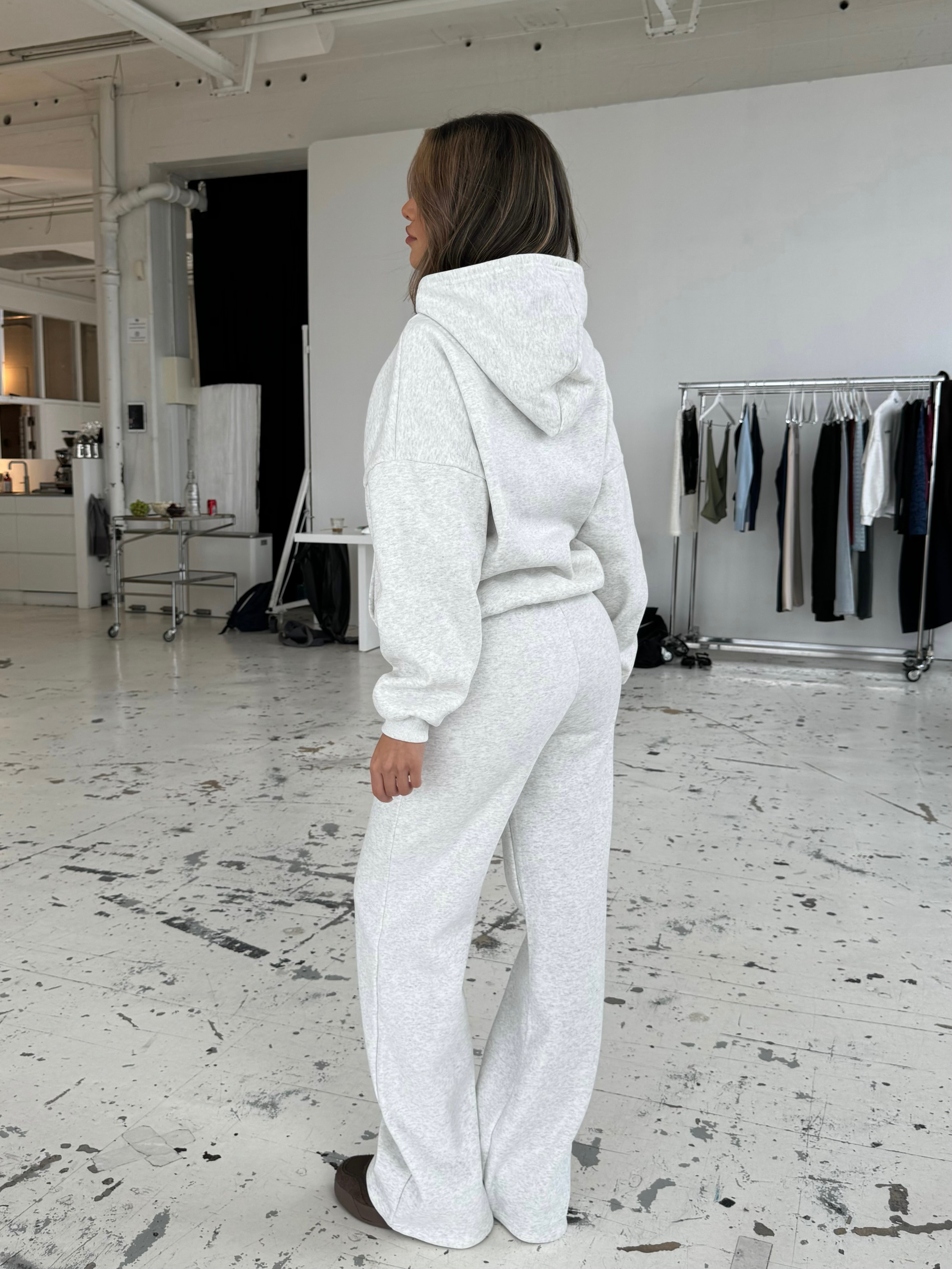 VDB sweatpants - hvid/grå meleret