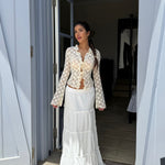 Thalia Trim lace top - cream (forudbestilling)