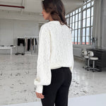 Lacework wool cardigan - hvid