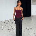 Lula lace corset top - mørk rød