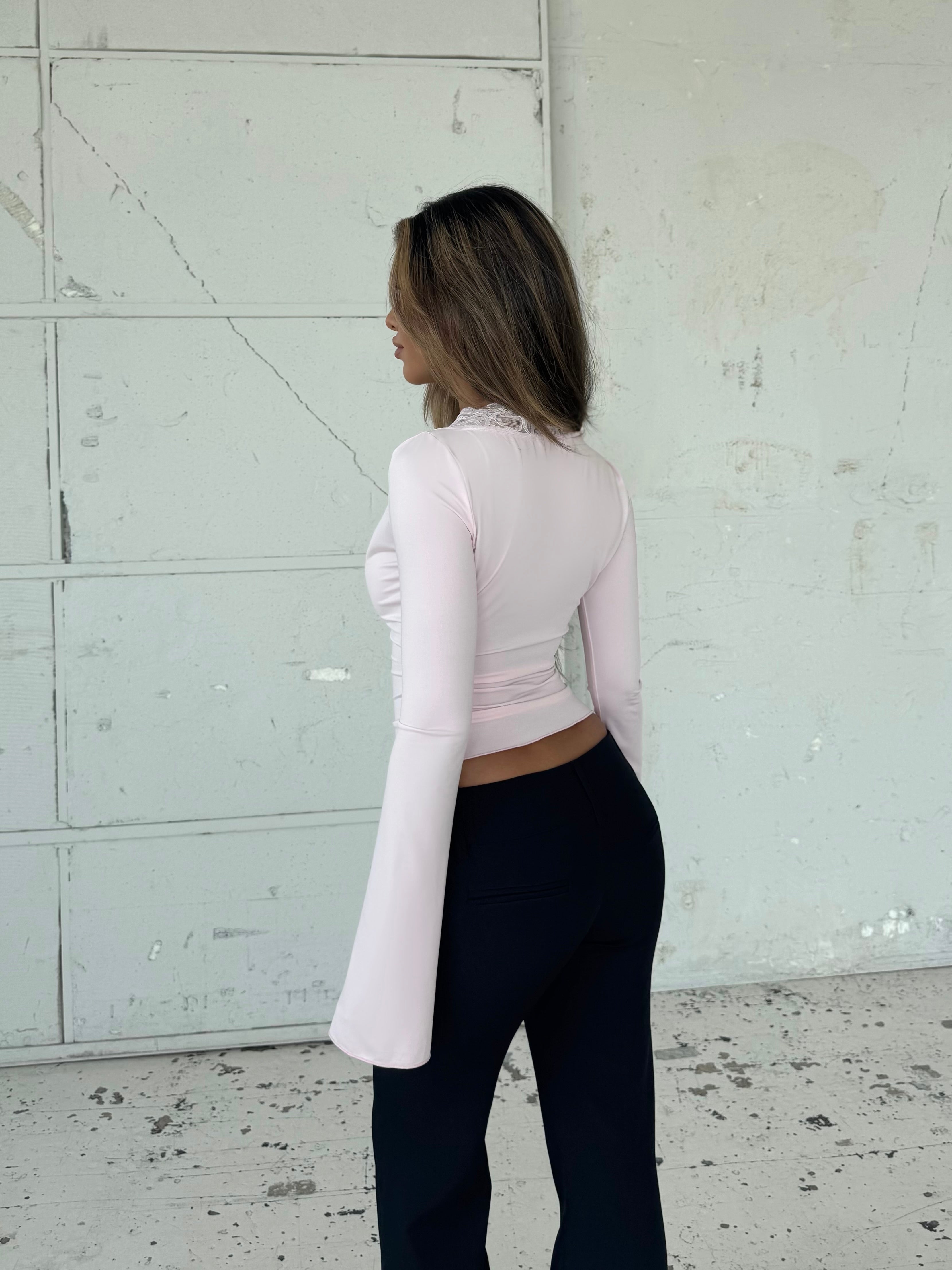 Pretty Luna basic top - lyserød