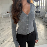 Pearl cardigan - grå