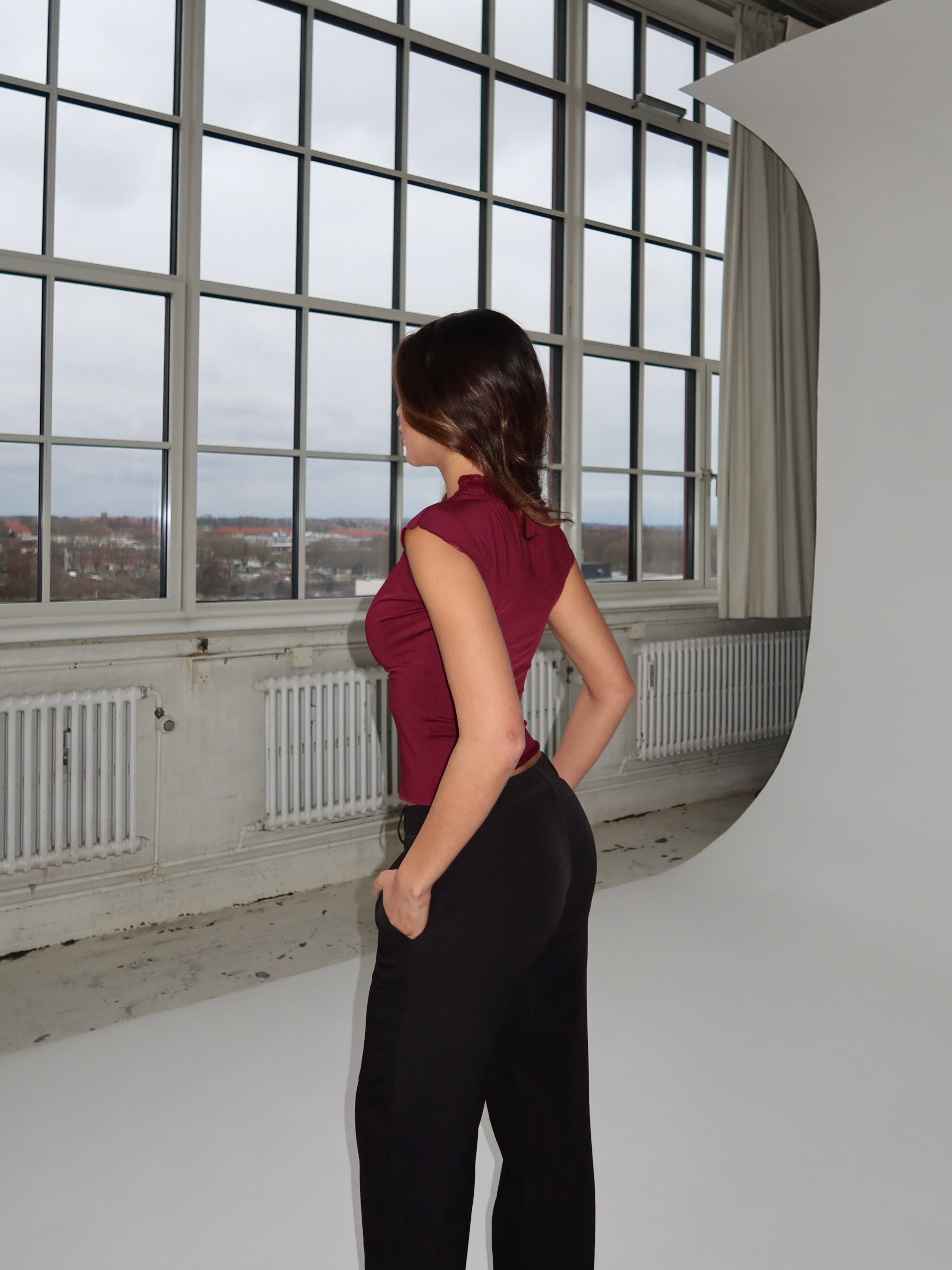 Pretty Luna basic tee - bordeaux