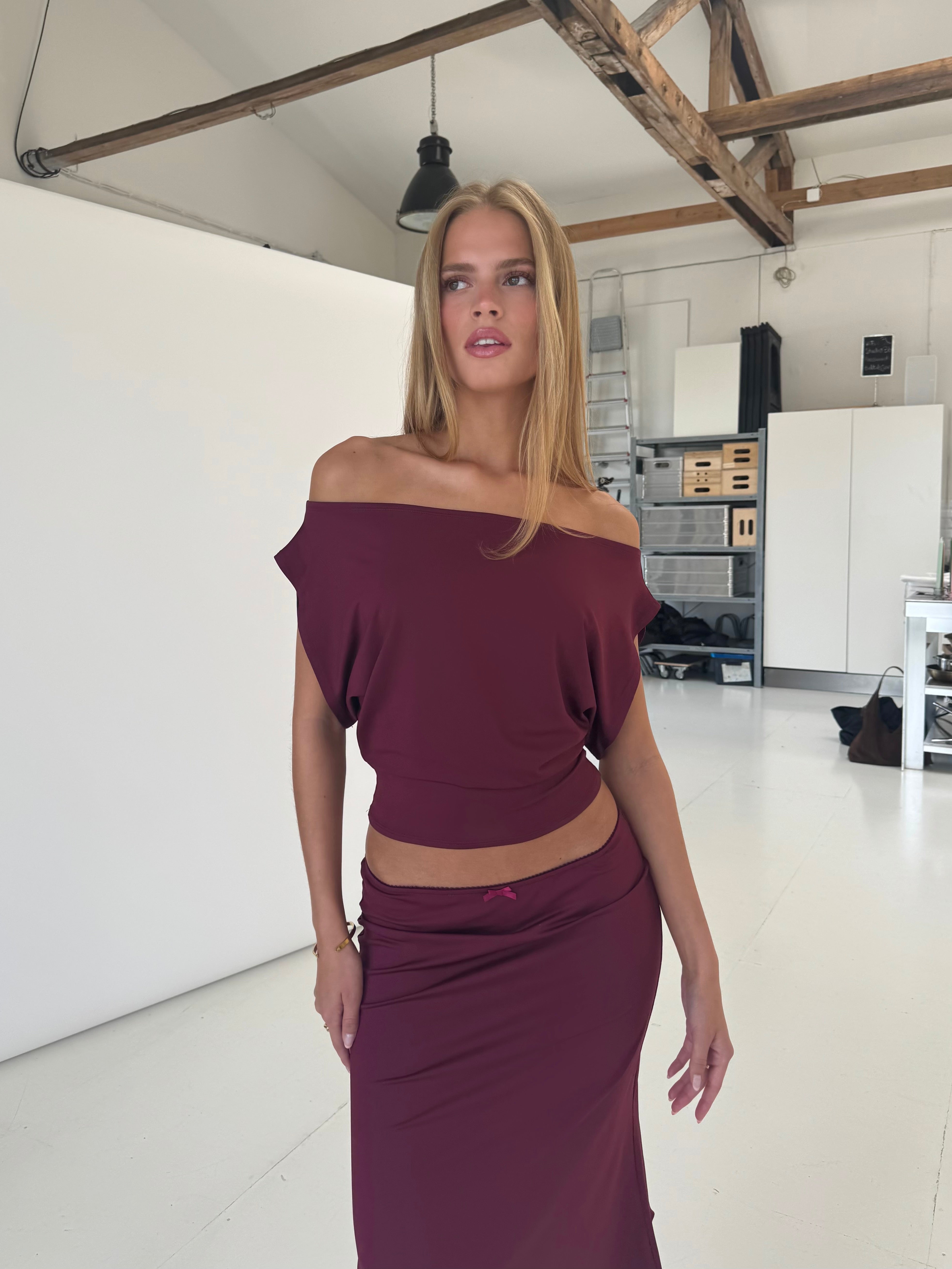 Hera basic top - bordeaux