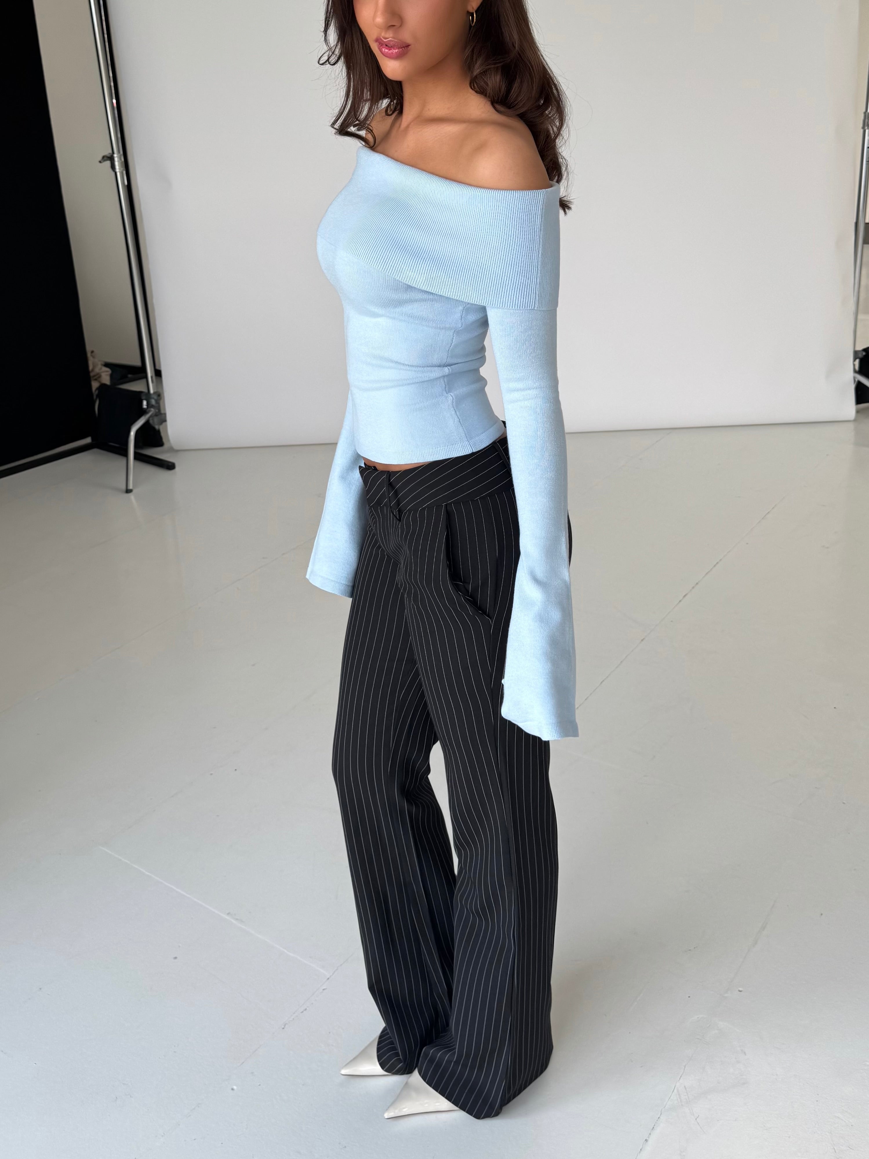 Kaia knit top - lys blå