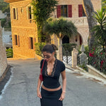 Lucia basic lace tee - sort