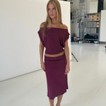 Helia basic skirt - bordeaux