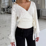 Lacework wool wrap - hvid