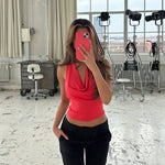 Wave top - koral rød