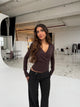 Knit Cardigan - dark brown 