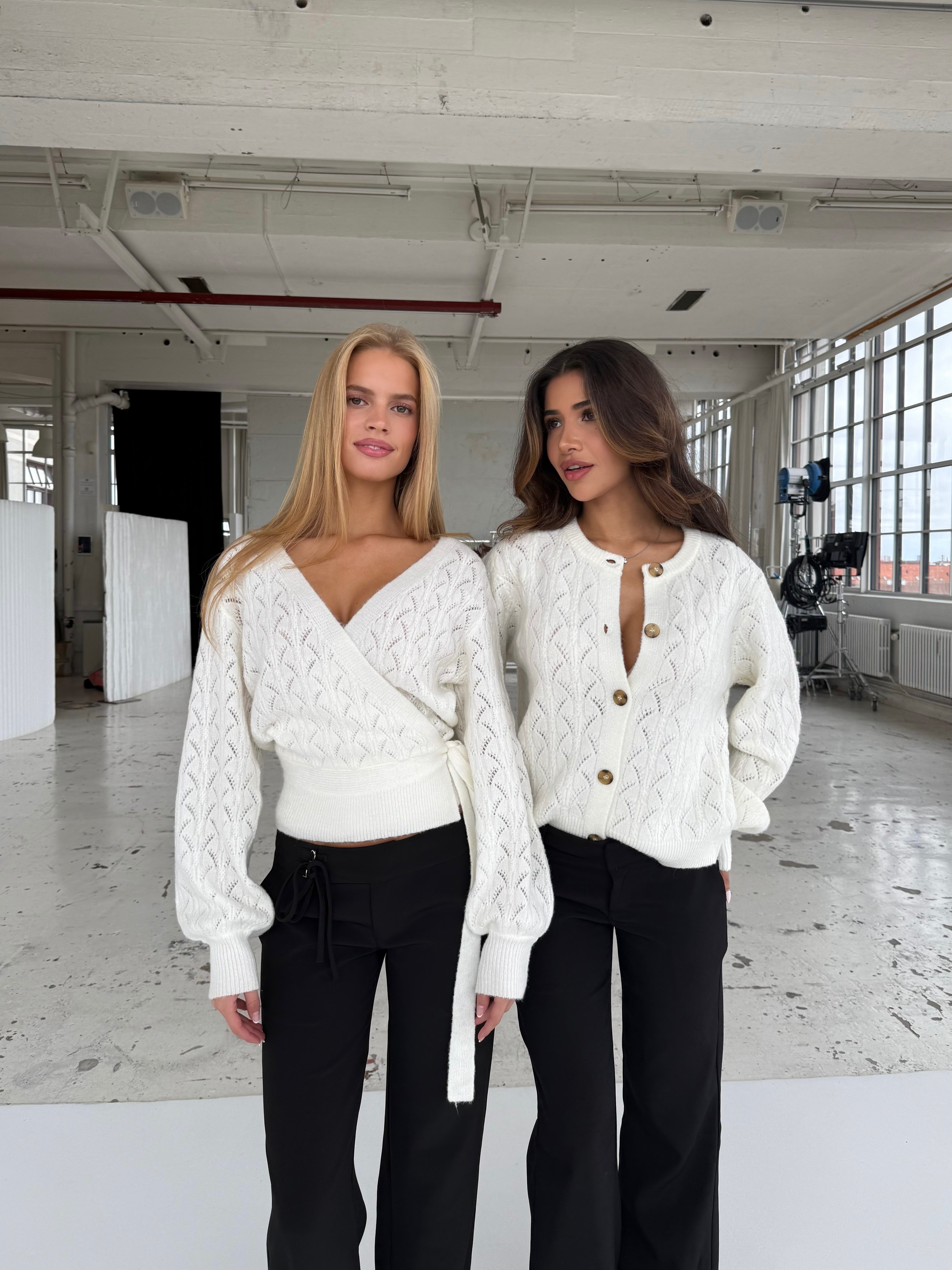 Lacework wool cardigan - hvid