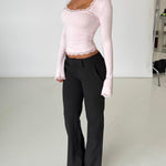 Blair basic lace top - lyserød