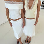 Helia basic skirt - hvid