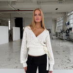 Lacework wool wrap - hvid