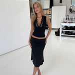 Lucia basic lace top - sort