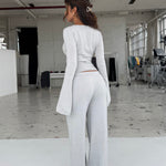 Knit bukser - lys grå