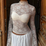 Lenia lace top - cream