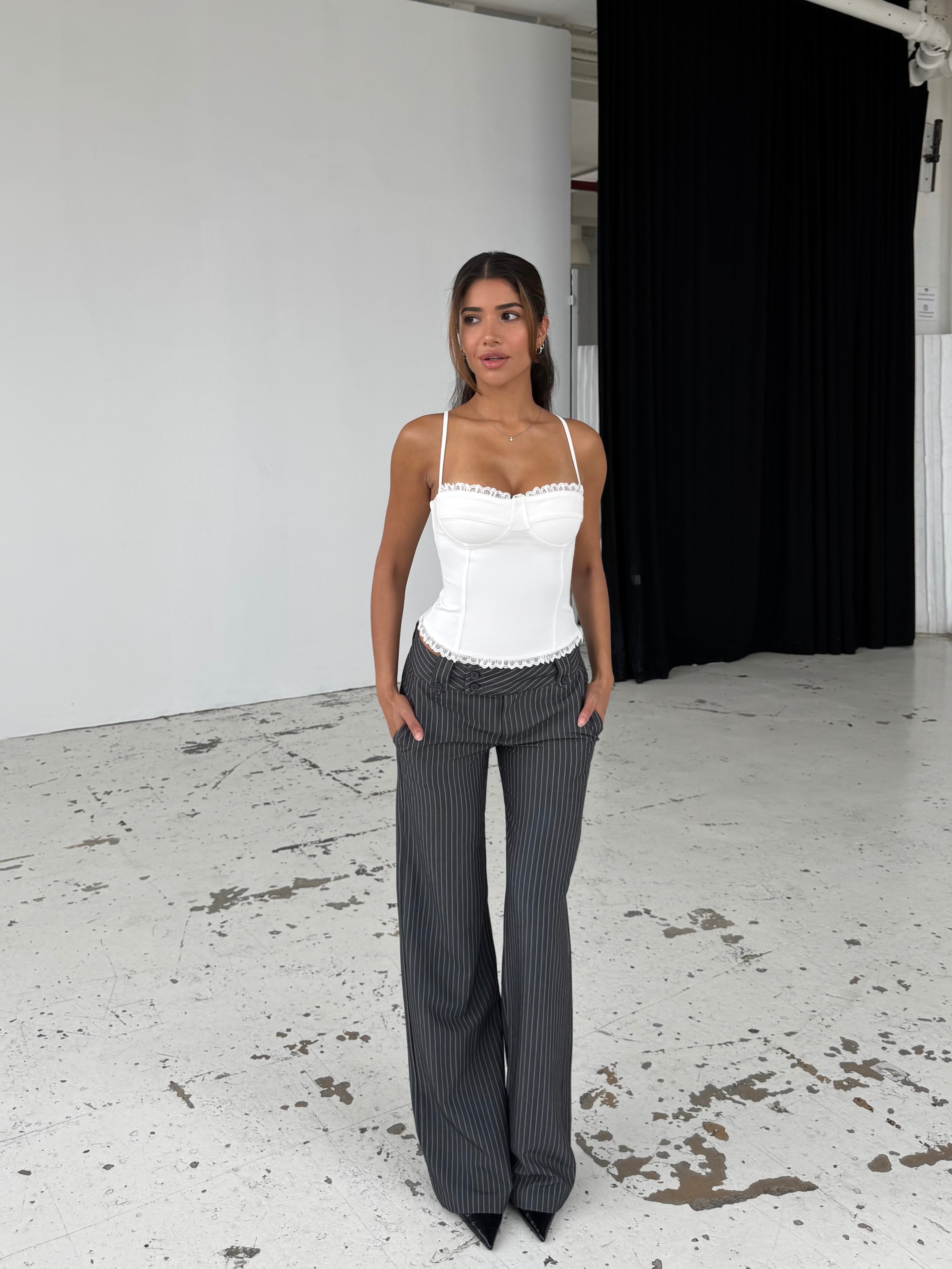 Lula lace corset top - hvid