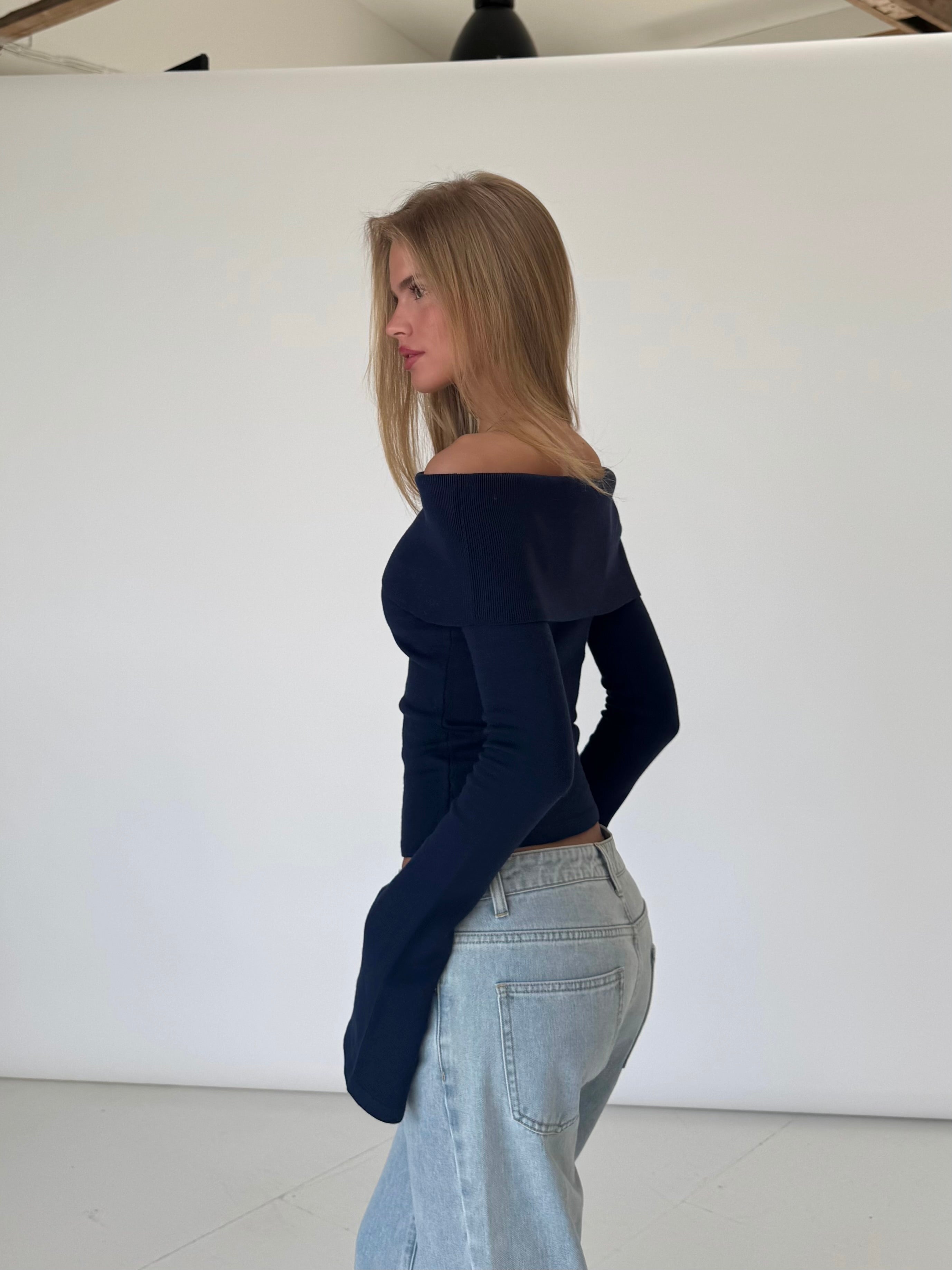 Kaia knit top - mørk blå