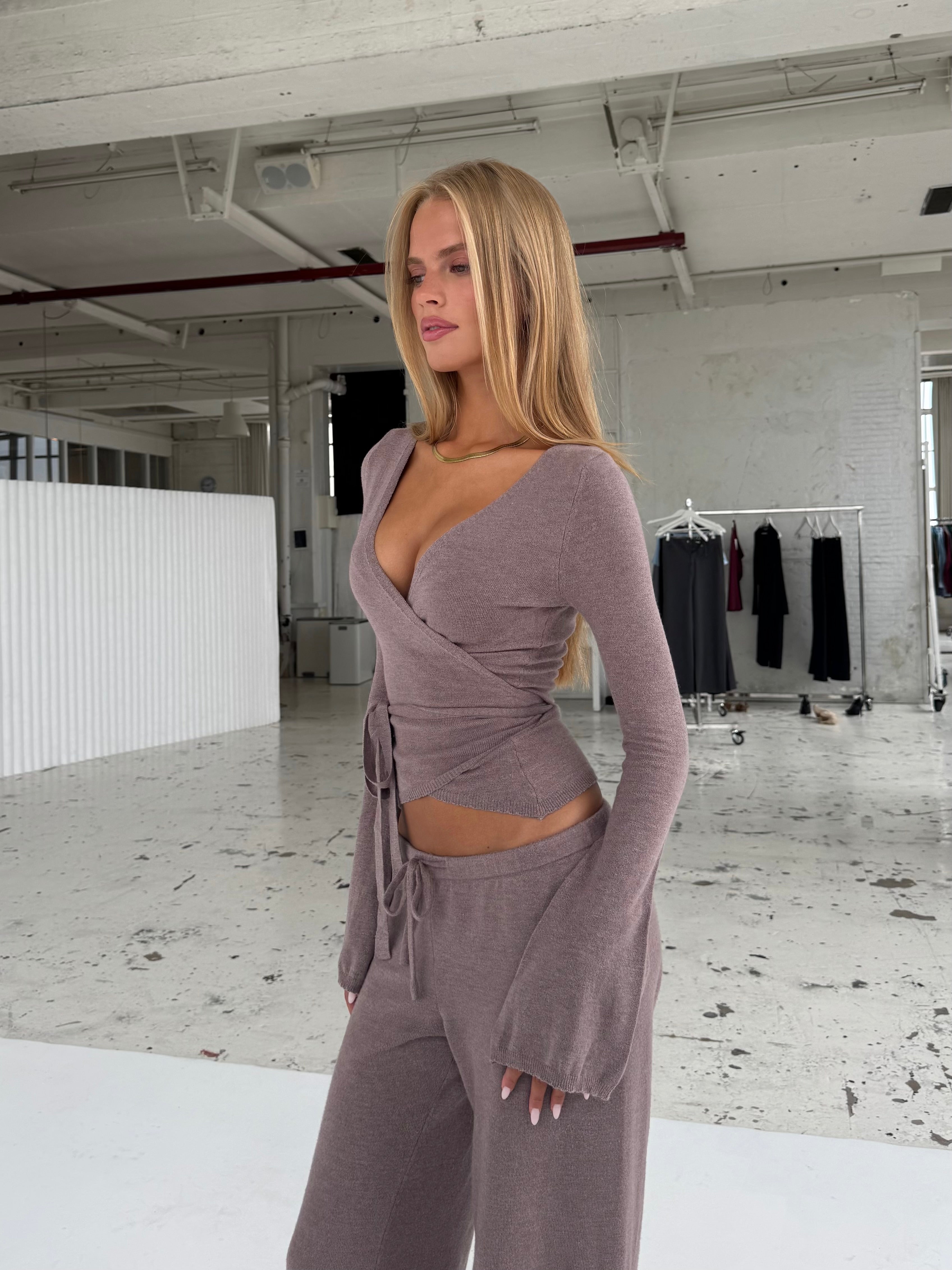 Ballerina knit top - lys brun