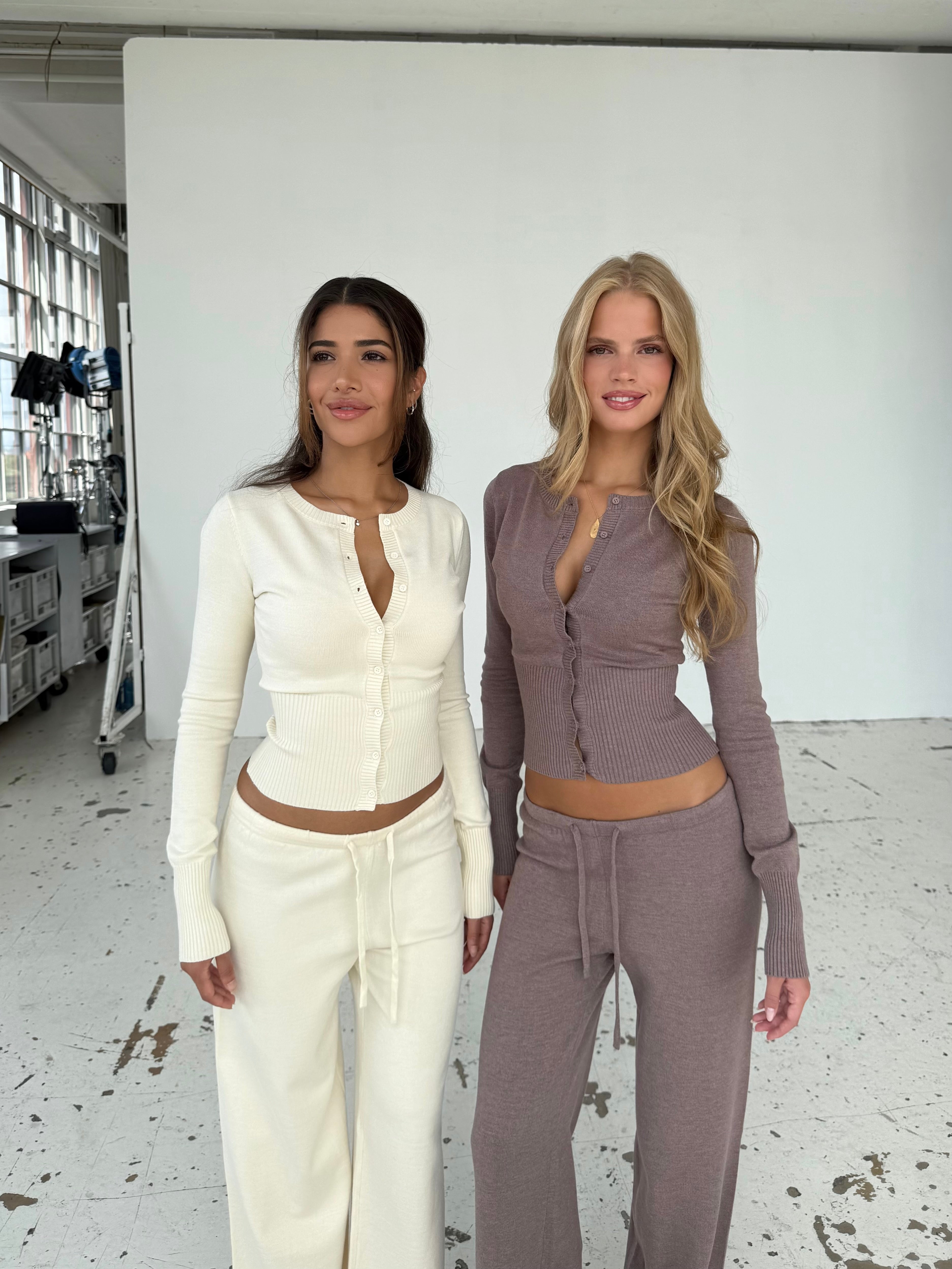 Knit bukser - lys brun