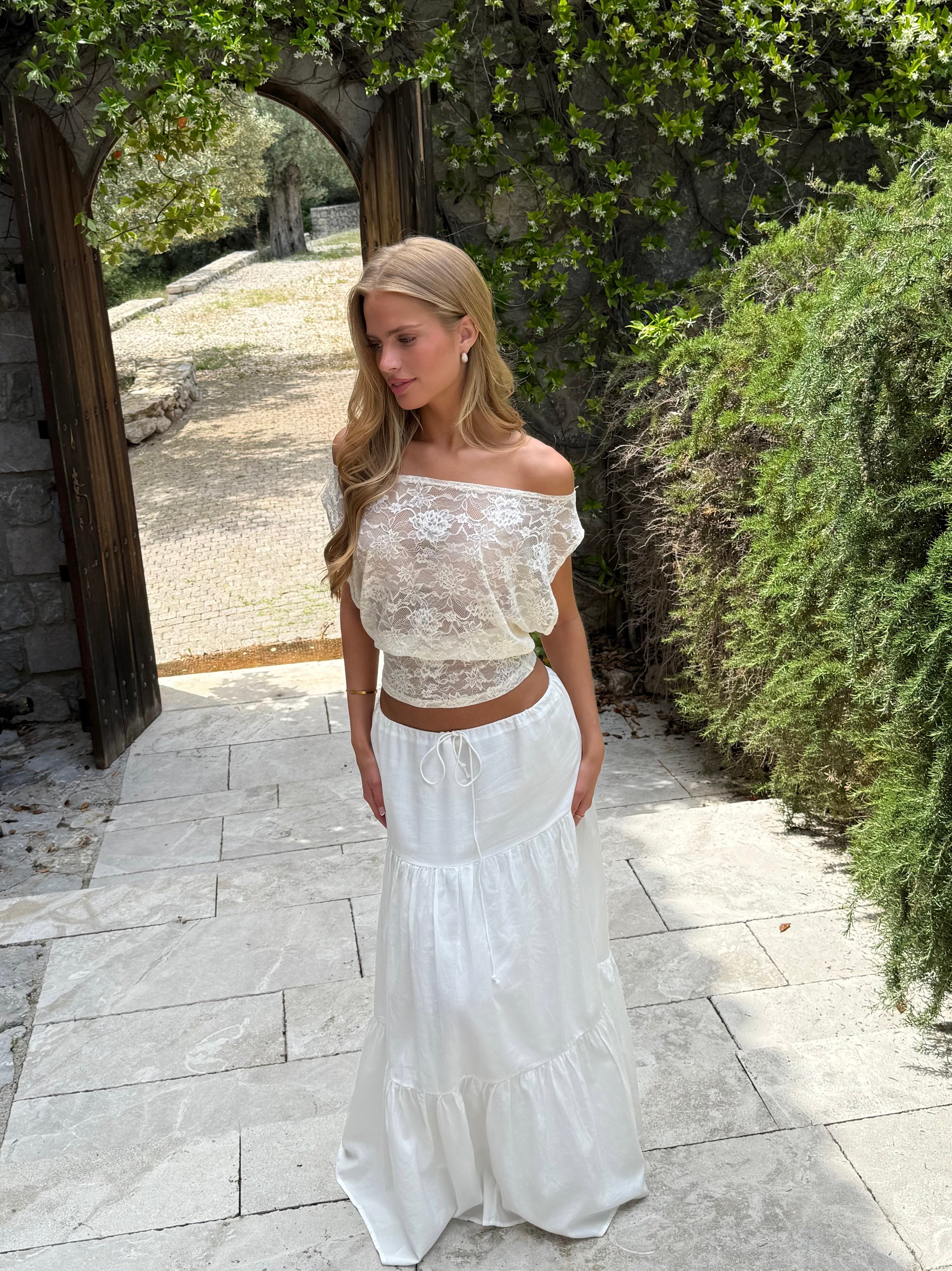 Iris lace top - cream