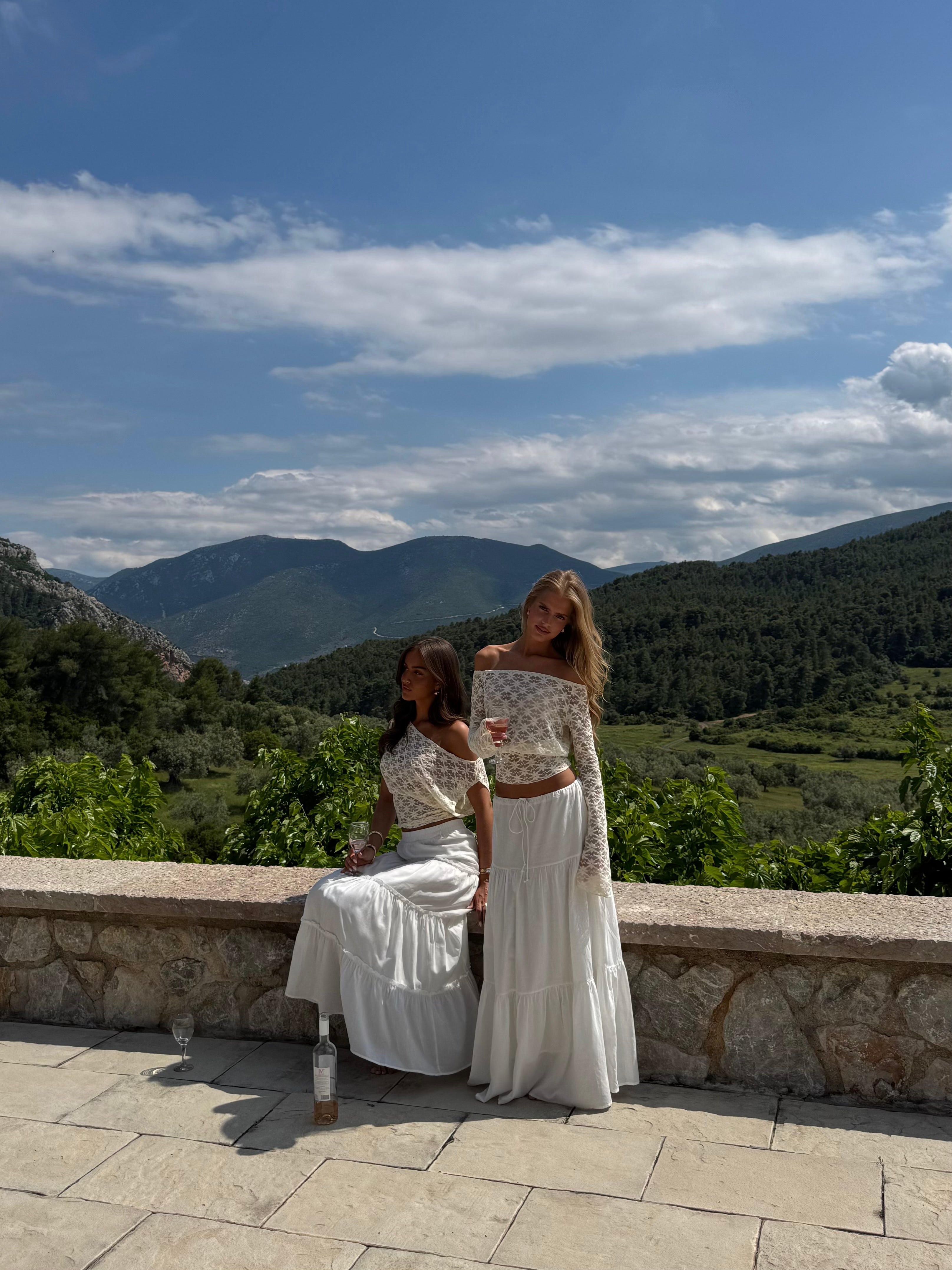 Athena lace top - cream