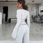 Ballerina knit top - lys grå