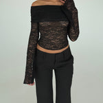 Kaia lace top - sort