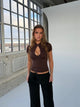 Baia basic top - dark brown