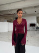 New Ballerina Basic Lace Top – Burgundy