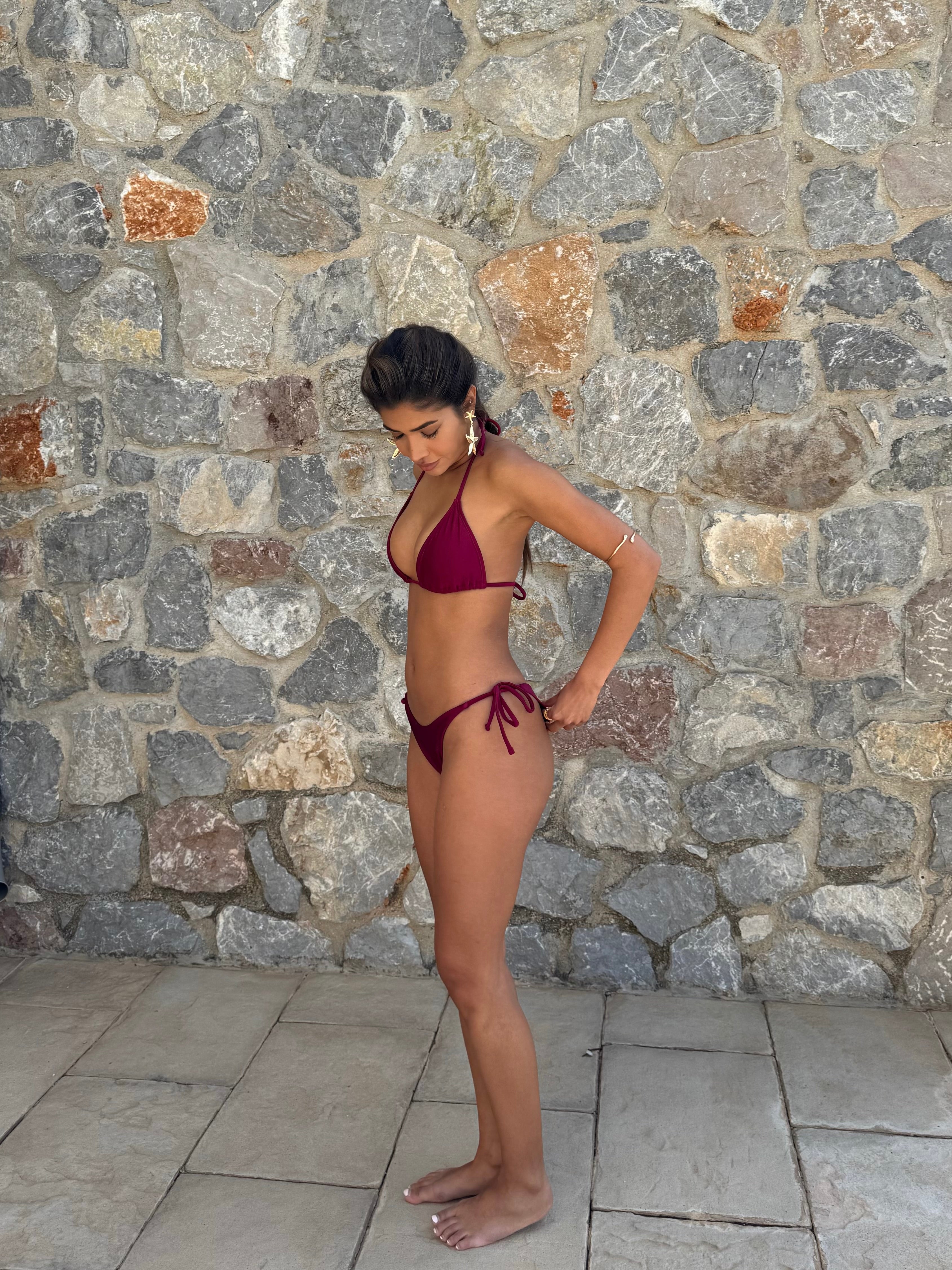 Bikini underdel - bordeaux