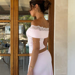 Leda lace top - lyserød