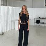 Hera basic lace top - sort