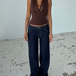 Lucia basic lace top - mørk brun