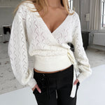 Lacework wool wrap - hvid