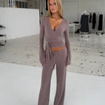 Ballerina knit top - lys brun