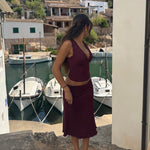 Basic lace top - bordeaux