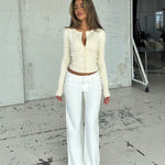 Livia low waist bukser - hvid