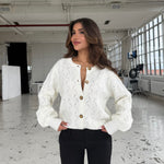 Lacework wool cardigan - hvid