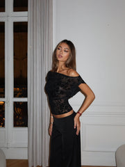 Hera rose top – black 
