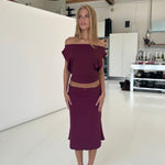 Helia basic skirt - bordeaux