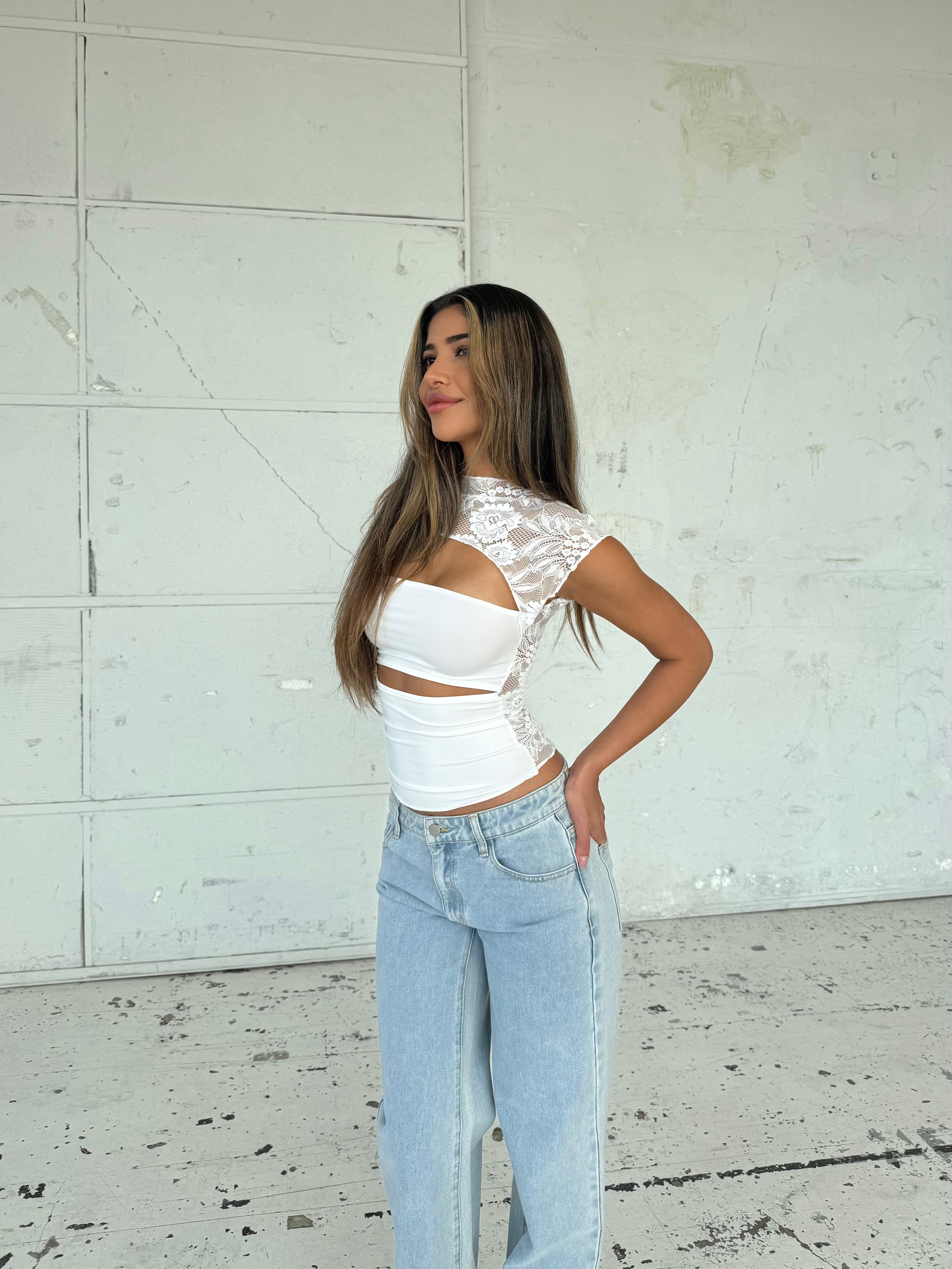 Lucy lace top - hvid